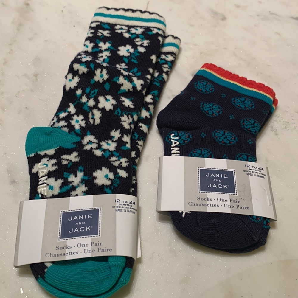 Janie and Jack Bundle 2 Pair of Socks